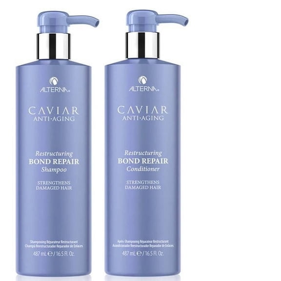 Alterna Caviar Restructuring Bond Repair Shampoo and Conditioner 16.5 oz Duo