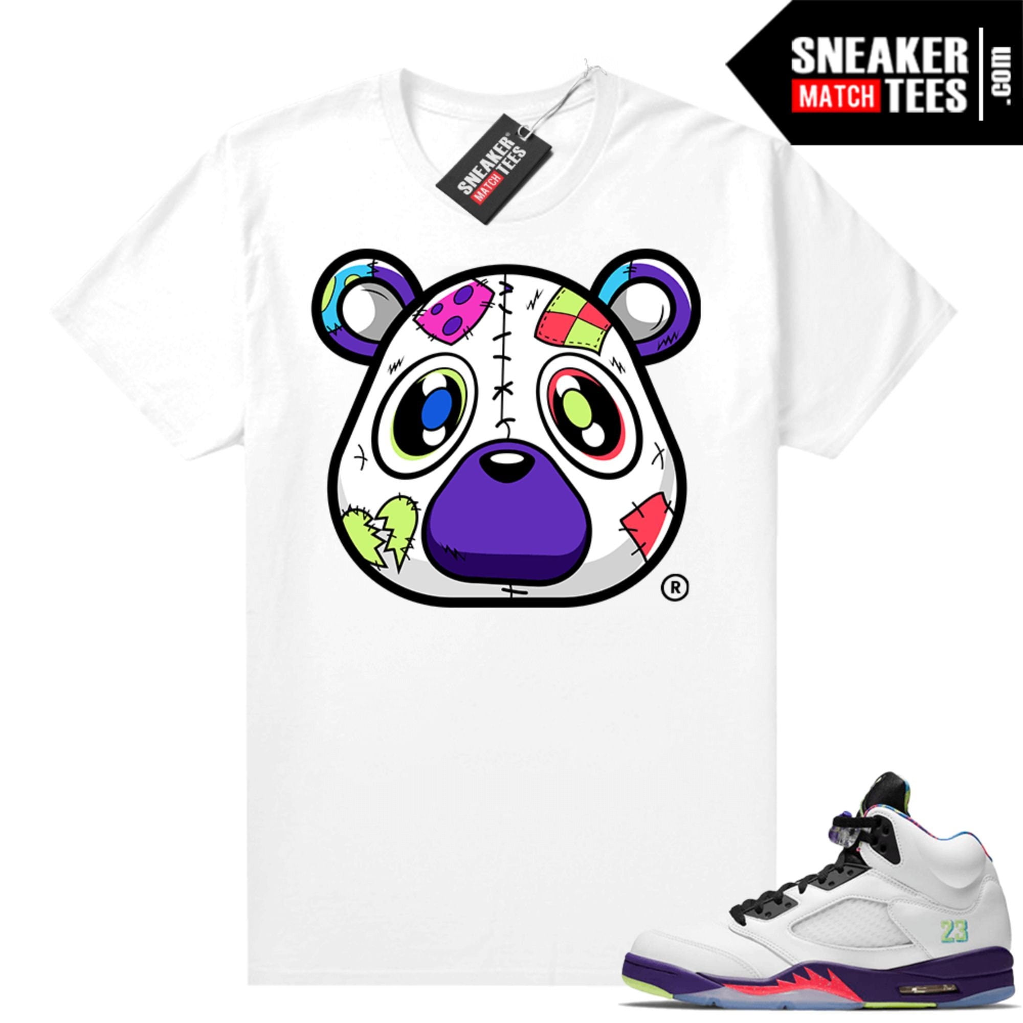 Alternate Bel Air 5s shirts to match Sneaker Match Tees White