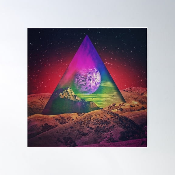 Alternate Dimension Poster Wall Art, Modern Wall Decor For Living Room Bedroom, 17x17 UNFRAMED