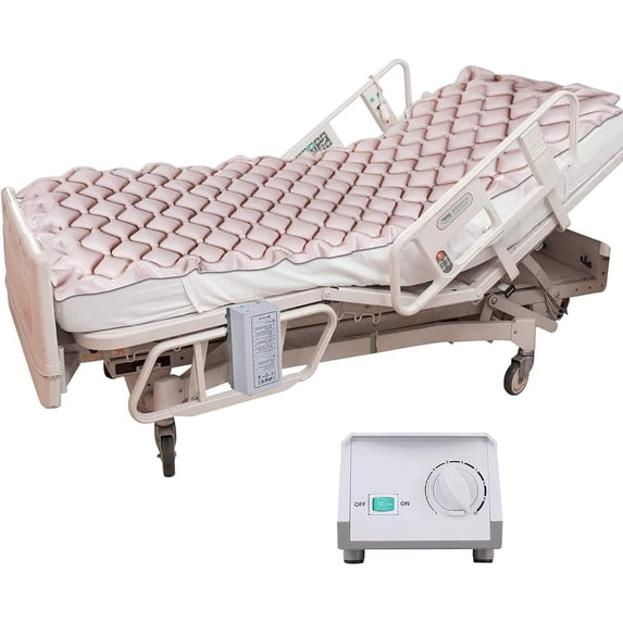 Naipo Alternating Air Pressure Mattress with Ultra-Quiet Pump,Prevents Bed Sores,Improves Microcirculation,for Hospital and Home Single Bed,Designed for Bedridden Patients
