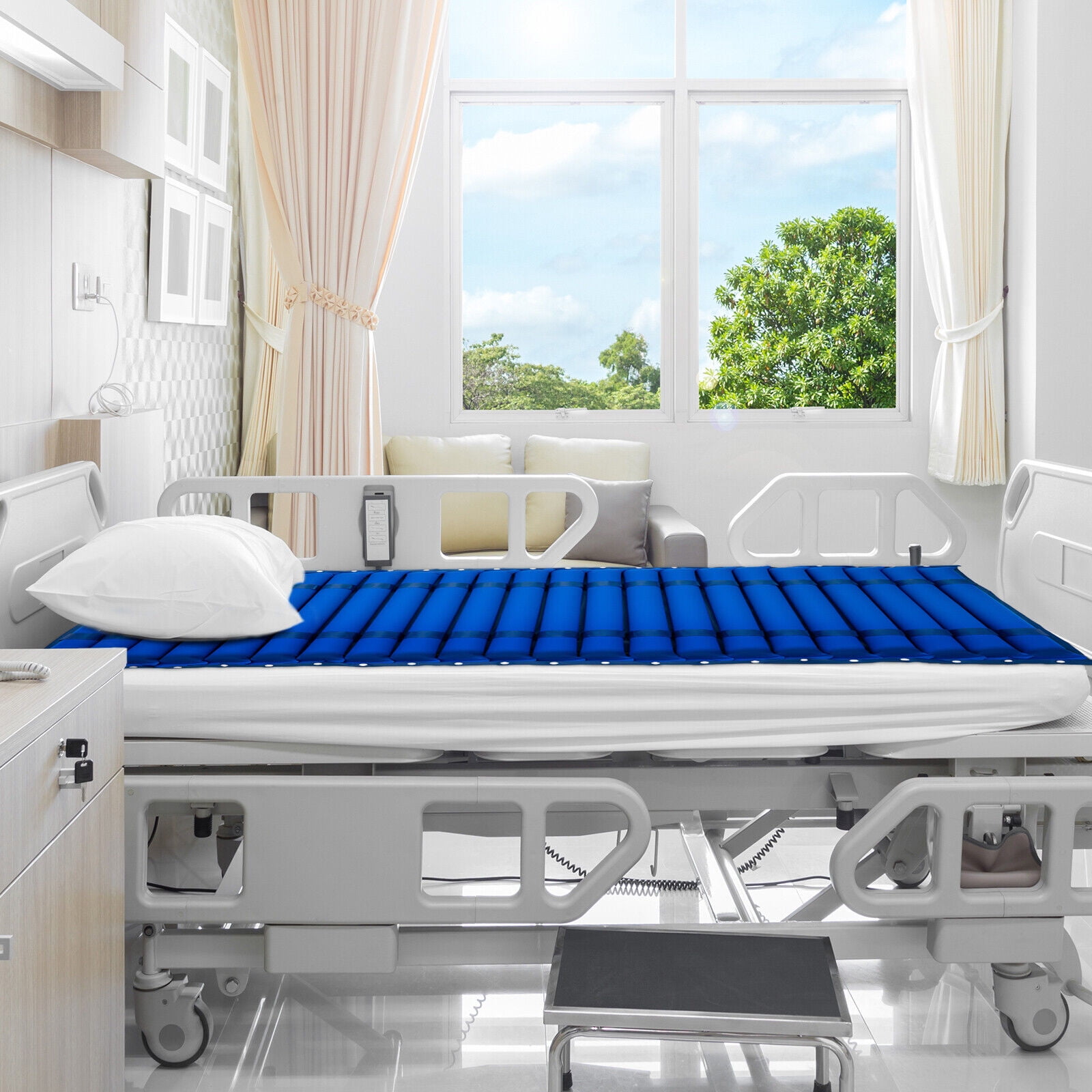 Alternating Pressure Pad Air Mattress Topper for Hospital Bed with Pump