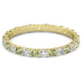 thumbnail image 1 of Alternating Two Stone Peridot With White CZ Stackable Eternity Ring For Women In 925 Sterling Silver, 1 of 4