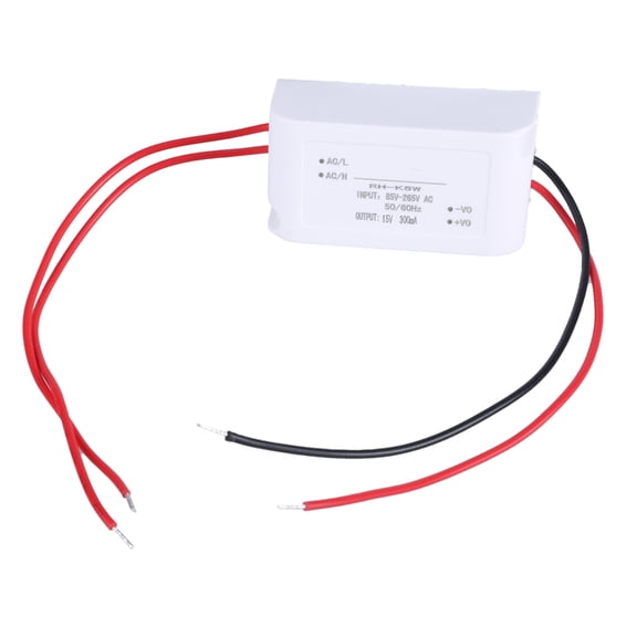 Alternating to Direct Current Voltages Converter 85V-265V to 15V 300mA Power Adjuster Voltages Regulator with 2Pin Cord