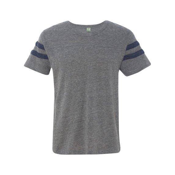 Alternative 12150 Men's Football Jersey T-Shirt - Eco Grey/ Eco True Navy - Large