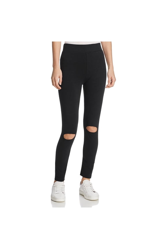 Apparel Womens Cut-Out Skinny Leggings Black XS