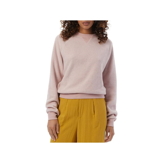 Alternative Apparel Womens Teddy Baby Champ Textured Crewneck Sweatshirt Pink M