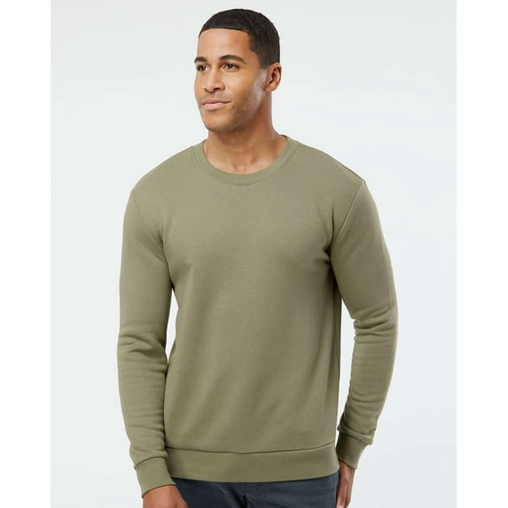 Alternative B04812064 Mens Eco-Cozy Fleece Sweatshirt, Military - Medium