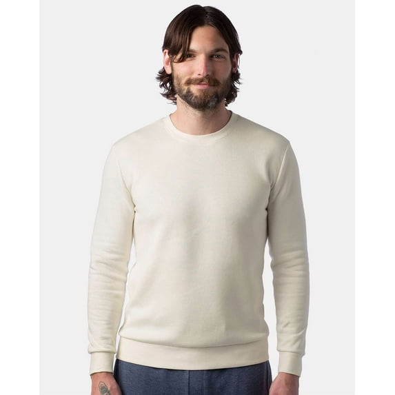 Alternative B04812242 Mens Eco-Cozy Fleece Sweatshirt, Natural - Extra Small