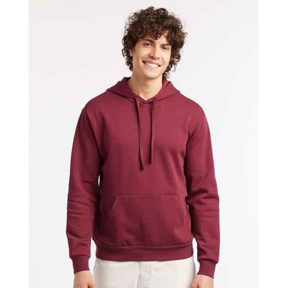 Alternative B04912036 Eco-Cozy Fleece Pullover Hoodie, Currant - Extra Large