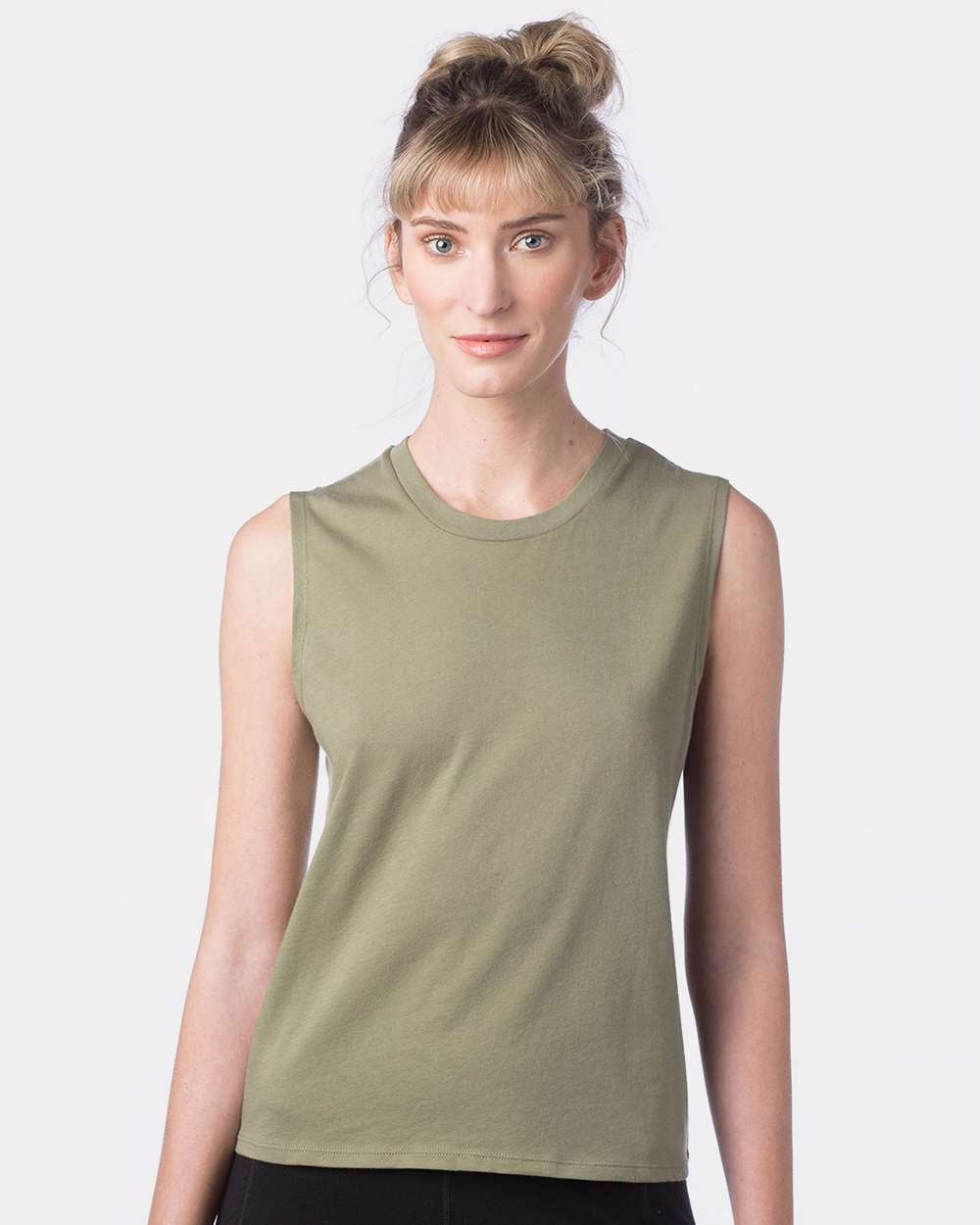 Alternative B05812064 Women Cotton Jersey Go-To Crop Muscle Tank