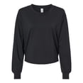 thumbnail image 1 of Alternative B06012504 Women Cotton Jersey Long Sleeve Crop T-Shirt, Black - Medium, 1 of 5