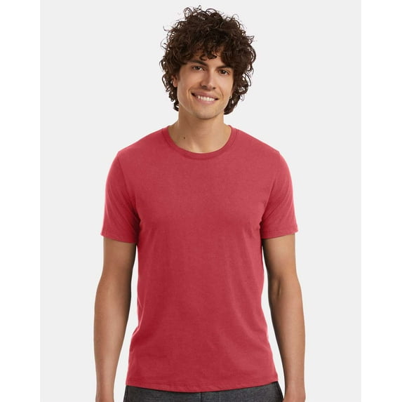 Alternative B06112702 Earthleisure Modal Tri-Blend T-Shirt, Faded Red - Extra Small