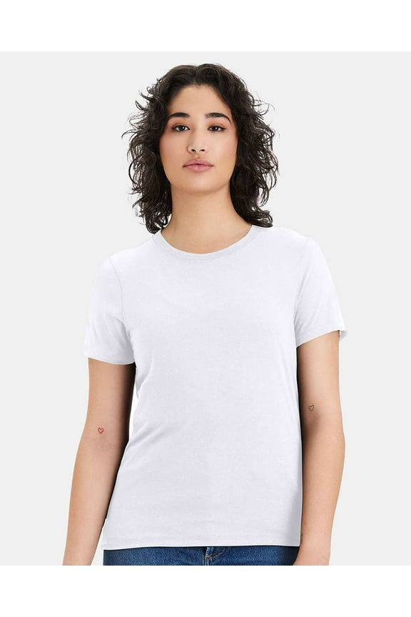 B06212006 Women Earthleisure Modal Triblend T-Shirt, White - Extra Large