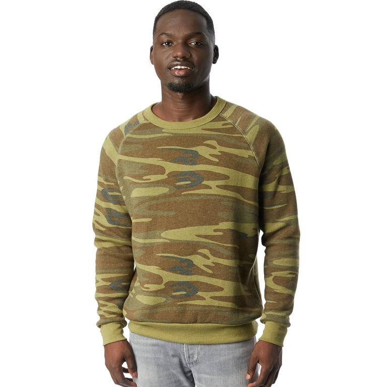 Camo crewneck sweatshirt mens best sale