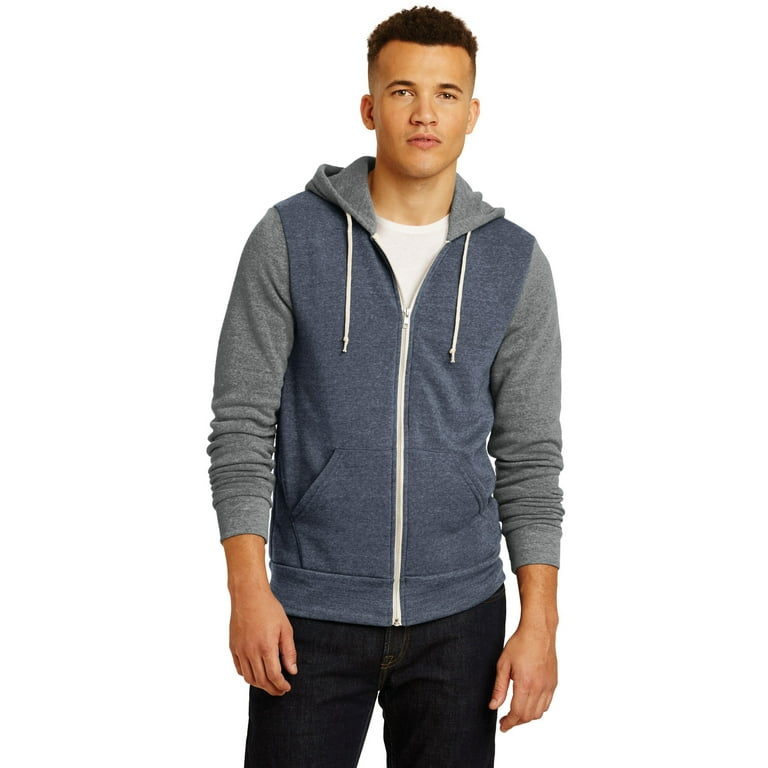 Colour block zip hoodie clearance