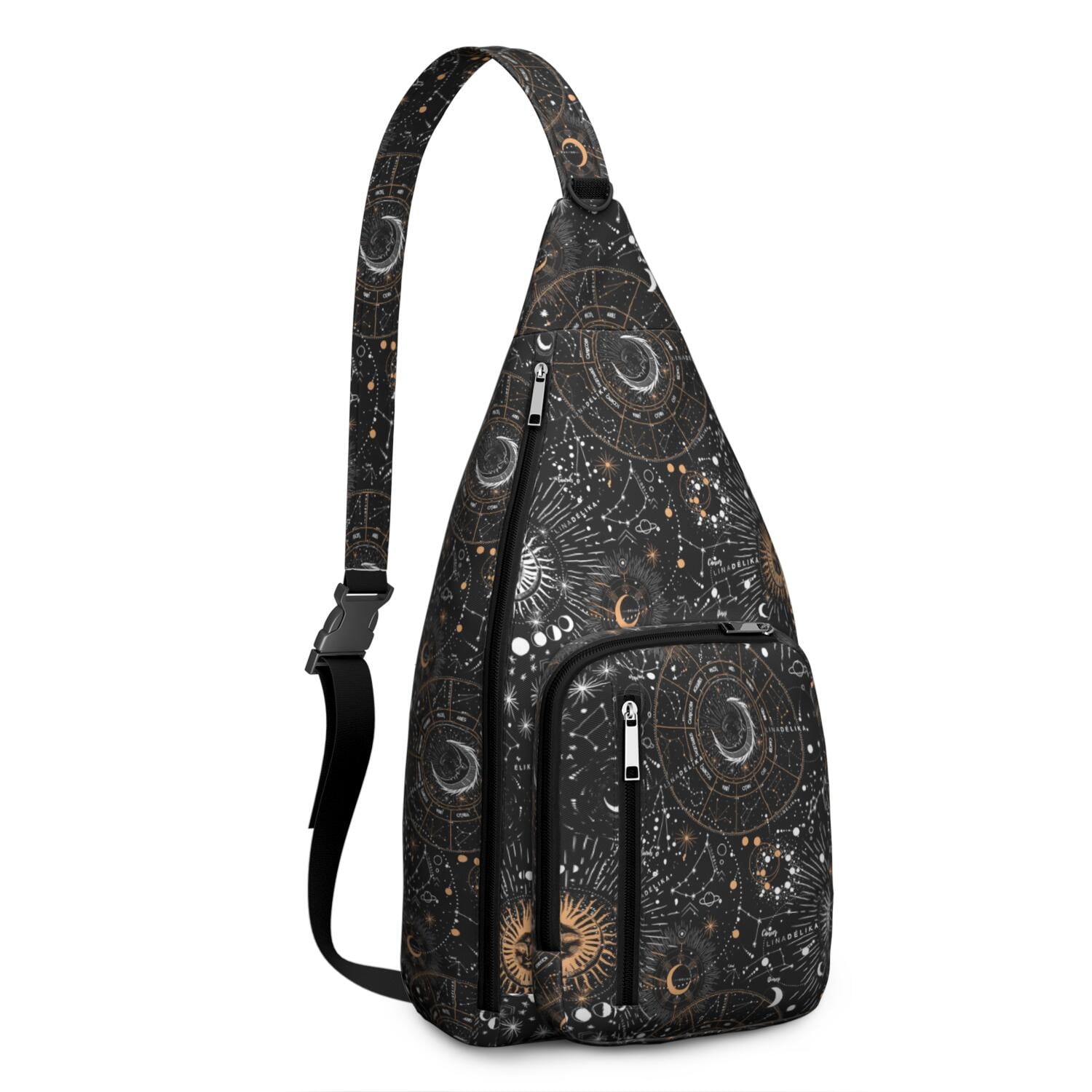 Gothic Inspired Waterproof Sling Bag - Multi-functional 
