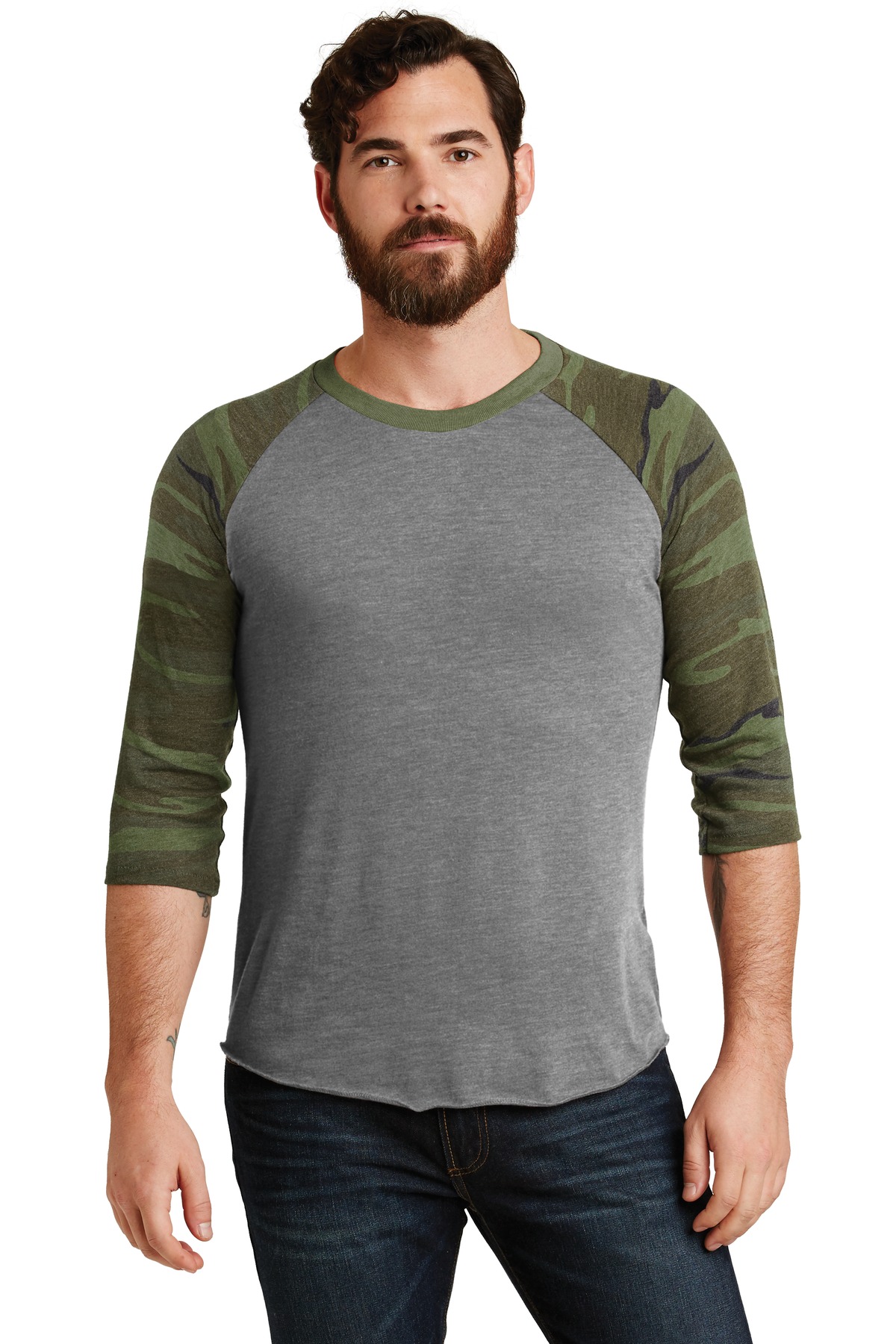 Alternative-Mens Eco Jersey Triblend Baseball Fashion T