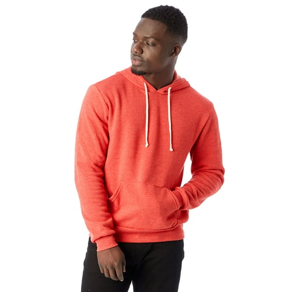 Alternative Men's Challenger Eco-Fleece Pullover Hoodie, Eco True Red, Medium