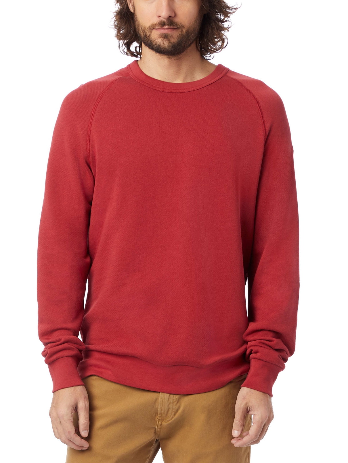 Alternative Men s Champ Washed F.T. Sweatshirt Faded Red XLarge