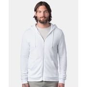 Alternative Mens Rocky Fleece Zip Hoodie, Eco White, 3X-Large