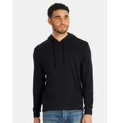 Alternative Mens Challenger Lightweight Eco-Washed French Terry Hooded Pullover Hoodie, Black - Extra Small