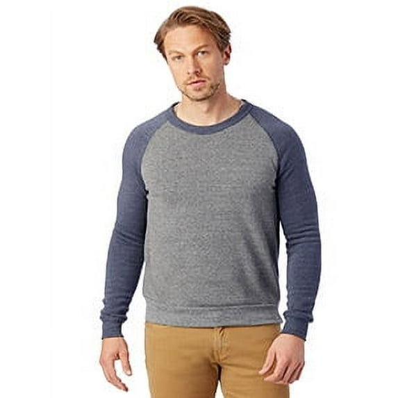 Alternative Mens Champ Eco-Fleece Colorblocked Sweatshirt 32022, 3XL