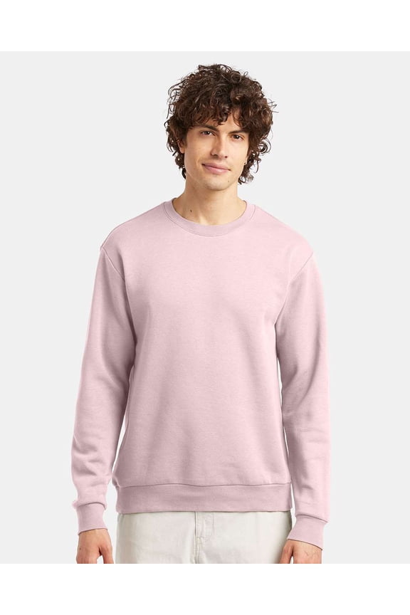 Mens Eco-Cozy Fleece Sweatshirt 8800PF, XL, Faded Pink