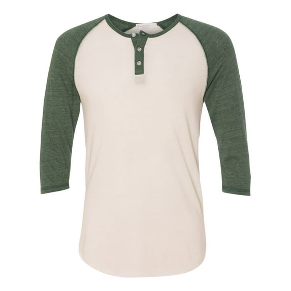 Alternative NIB Eco-Jersey Three-Quarter Sleeve Raglan Henley