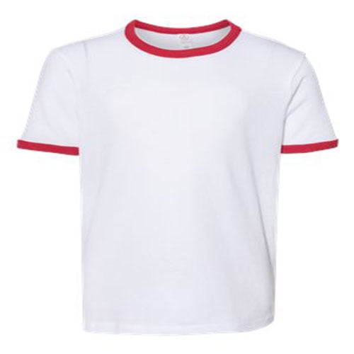 Alternative New MmF Girls Youth Vintage Jersey Keeper Ringer Tee