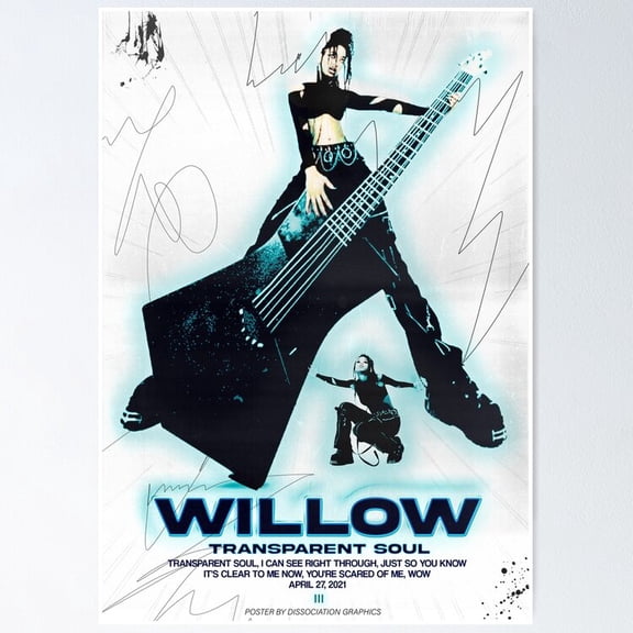Alternative R&B Singer Transparent Soul Graphic Wall Decor Modern Music Art, Unframed Poster