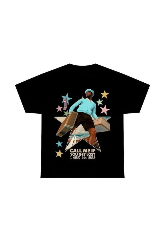 Alternative Rap Album-Inspired Shirt with Travel Graphic Art, S-3XL