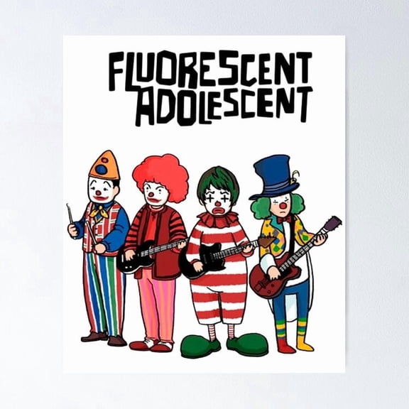 Alternative Rock Band Flourescent Adolescent Song Lyric Graphic Wall Art Music Decor, Unframed Poster