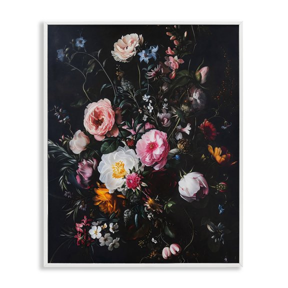 Stupell Industries Alternative Romance Bouquet White Framed Giclee Art, design by Creative Studio, 14 x 11