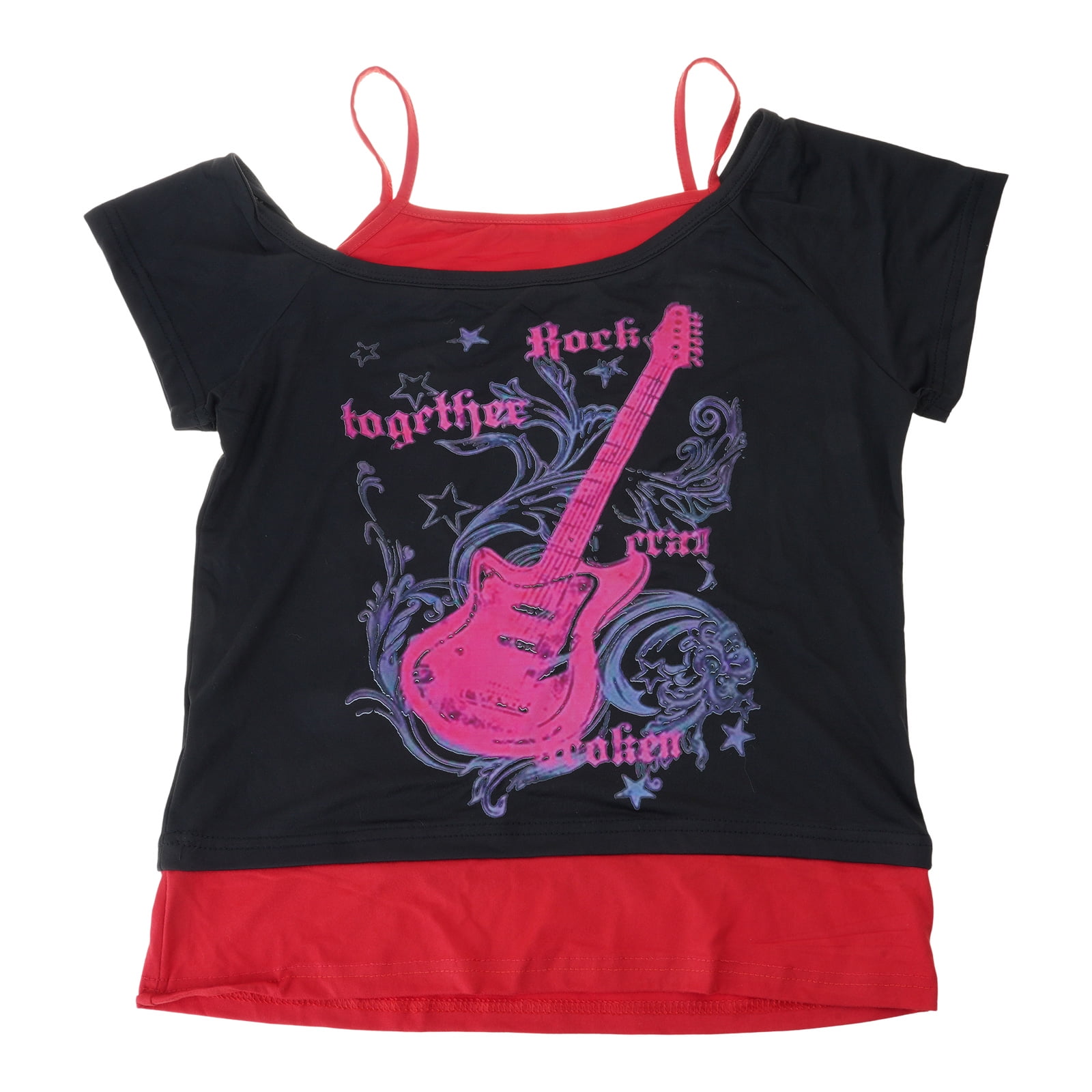 Alternative Streetwear Women's T-Shirt Punk Rock Graphics Print Fake ...