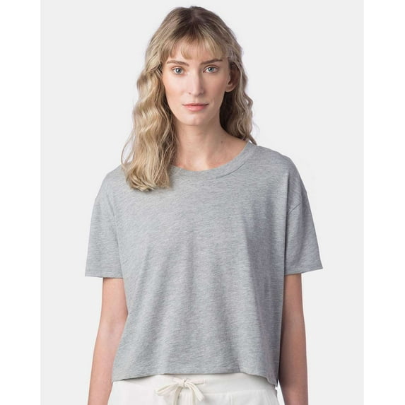 Alternative Women's Cotton Jersey CVC Go-To Headliner Crop Tee