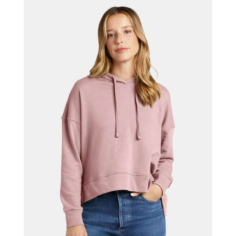 Washed terry hooded sweater hotsell