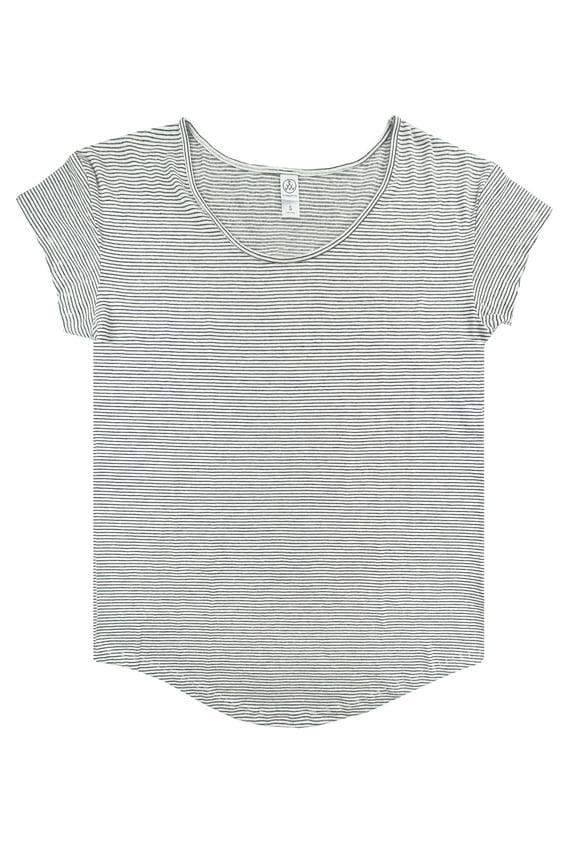 Women's Origin Short-Sleeve Soft T-Shirt Eco Ivory Stripe