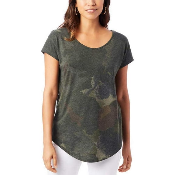 Alternative Women's Origin Short-Sleeve Soft T-Shirt Camo Small