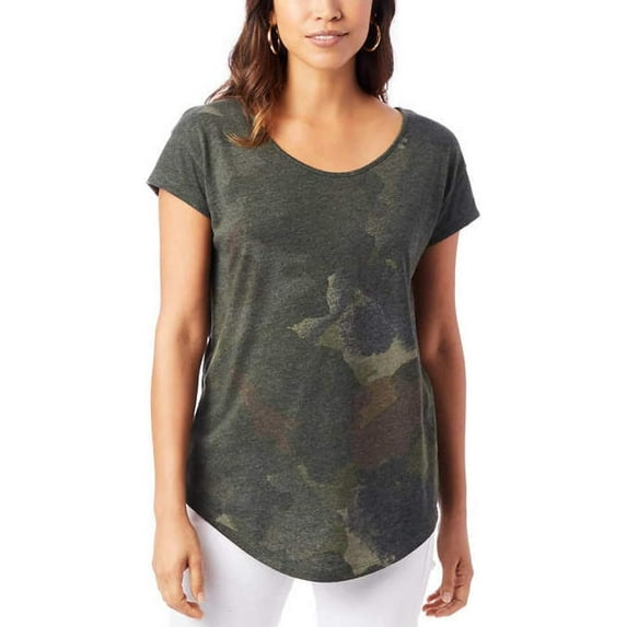 Alternative Women's Origin Short-Sleeve Soft T-Shirt Camo Small