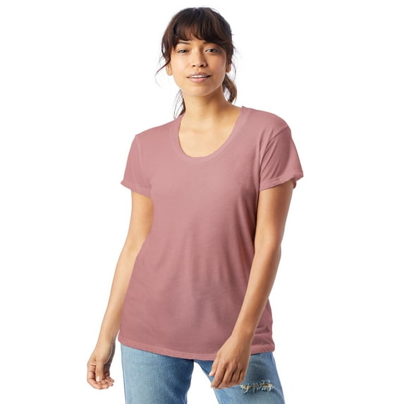 Alternative Women's Kimber Slinky Jersey T-shirt - ROSE BLOOM - S