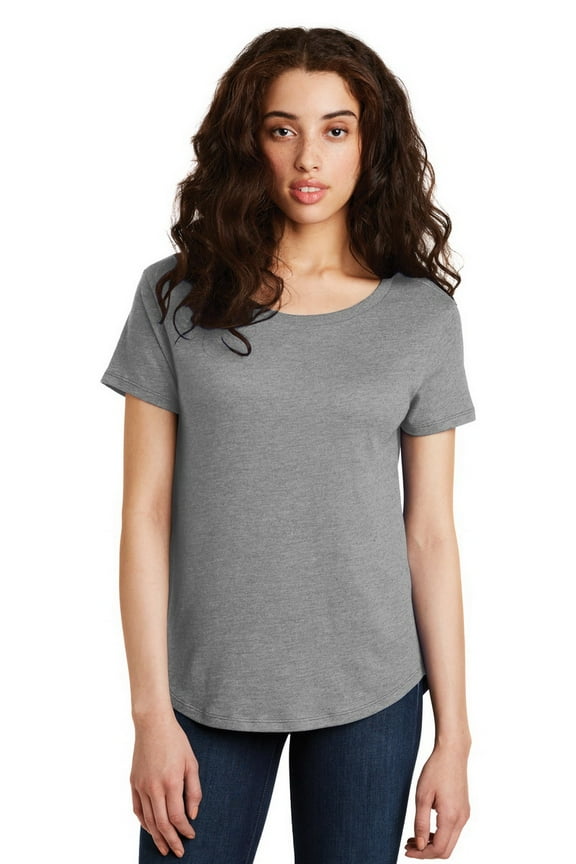Womens Backstage Vintage Jersey T-Shirt 5064, L, Smoke Grey