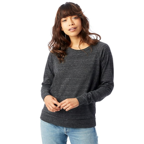 Alternative Womens Eco-Jersey Slouchy Pullover, XL, Eco Black