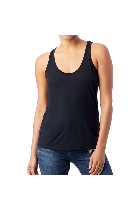 Womens Slinky Tank Top, Black, Medium