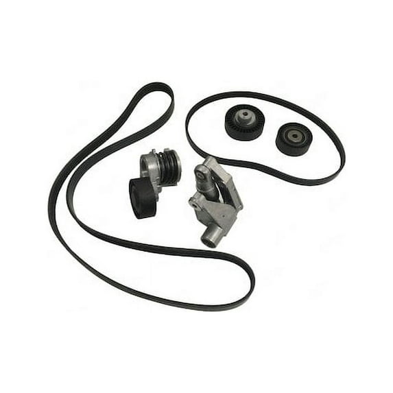 Alternator, Water Pump and Power Steering Serpentine Belt Drive Component Kit - Compatible with 2001 - 2006 BMW X5 3.0L 6-Cylinder GAS 2002 2003 2004 2005