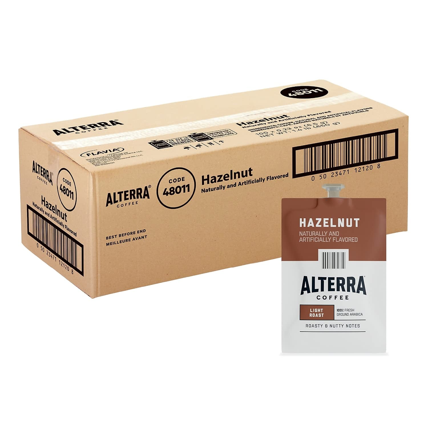 Alterra A185 Alterra Hazelnut Coffee 100/CT Black