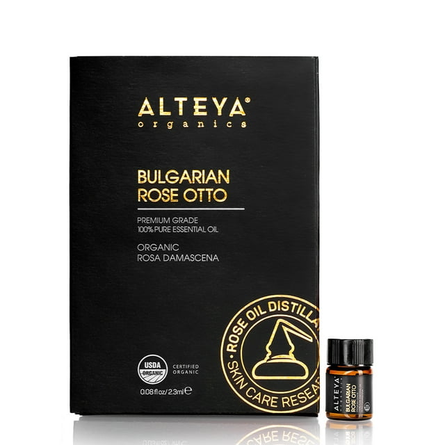 Alteya Organics Organic Bulgarian Essential Rose Oil Pure Rose Otto 2.3mL