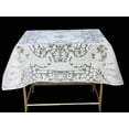 thumbnail image 1 of Alteza Cream / Ecru Color Lace Tablecloth. Floral Design. Square table topper (40" Square, Ecru), 1 of 4