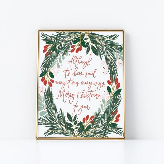 Although It'S Been Said Holiday Wall Art Christmas Wall Art Print Whimsical Christmas Wall Decor Wall Decoration- Wall Art Print, 8x12 UNFRAMED