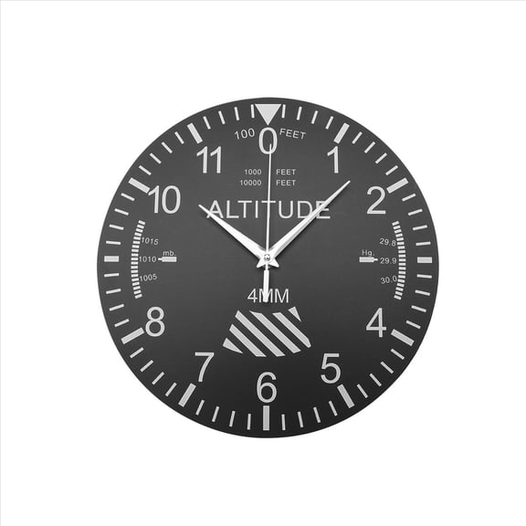 Altimeter Wall Clock Tracking Pilot Air Plane Altitude Measurement Modern Wall Watch Classic Instrument Home Decor