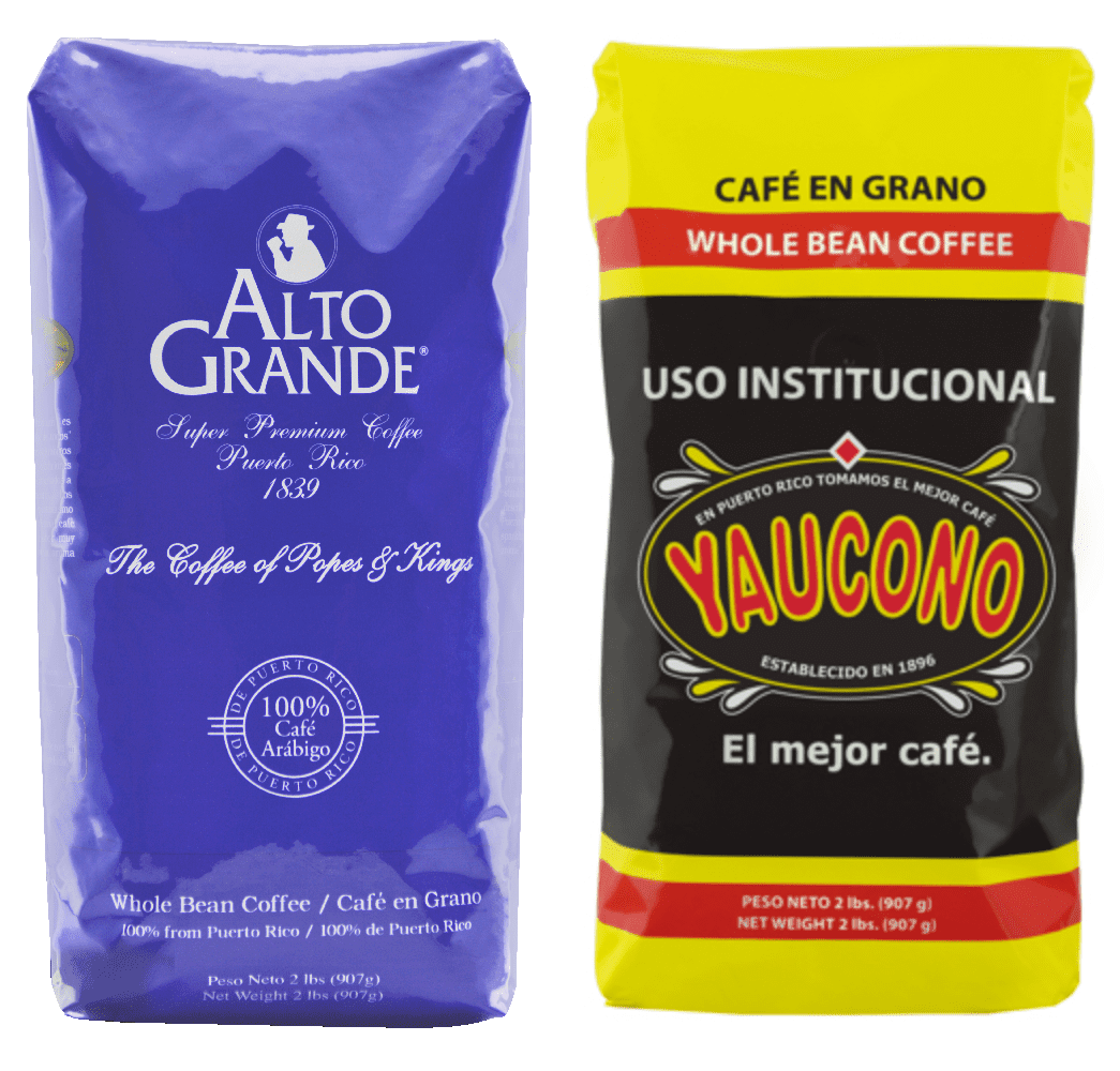 Alto Grande Medium-Dark Roast and Yaucono Medium Roast, Whole Bean Coffee, one bag of each, 2 Pound (Pack of 2)